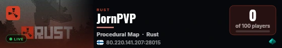 JornPVP live status badge