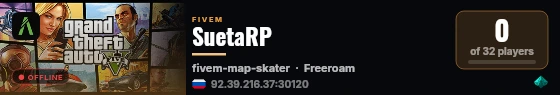 SuetaRP live status badge
