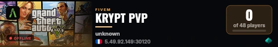KRYPT PVP live status badge
