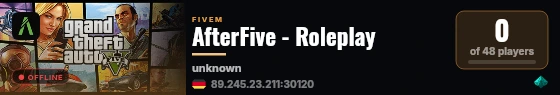AfterFive - Roleplay live status badge