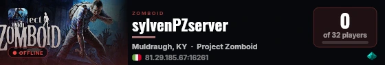 sylvenPZserver live status badge