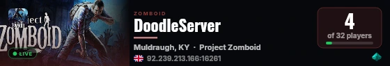 DoodleServer live status badge