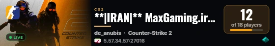**|IRAN|** MaxGaming.ir Public #1 live status badge