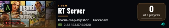 RT Server live status badge