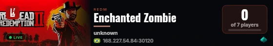 Enchanted Zombie live status badge