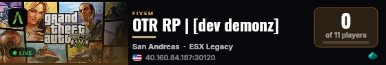 OTR RP | [dev demonz] live status badge