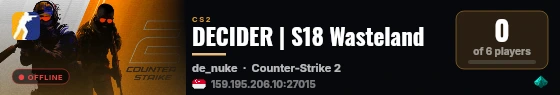 DECIDER | S18 Wasteland live status badge