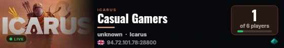 Casual Gamers live status badge
