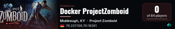 Docker ProjectZomboid live status badge