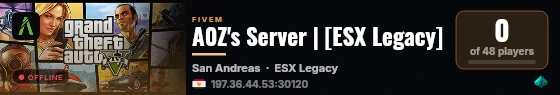 A0Z's Server | [ESX Legacy] live status badge