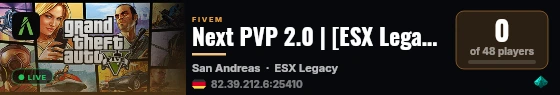 Next PVP 2.0 | [ESX Legacy] live status badge