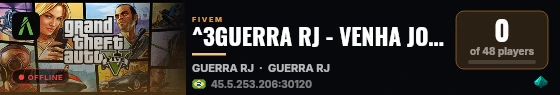 ^3GUERRA RJ - VENHA JOGAR CONOSCO EM NOSSA CIDADE TEMÁTICA RIO DE JANEIRO COM SISTEMAS DE BAQUE live status badge