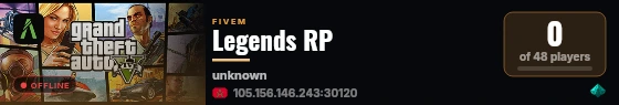 Legends RP live status badge