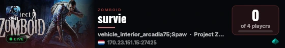 survie live status badge