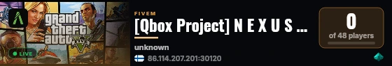 [Qbox Project] N E X U S  D E V I live status badge