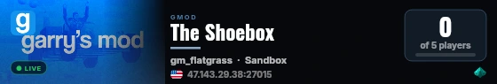The Shoebox live status badge