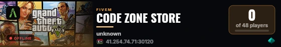CODE ZONE STORE live status badge