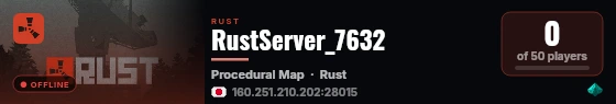 RustServer_7632 live status badge