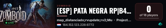 [ESP] PATA NEGRA RP|B42|PVE|EVENTOS|24/7 live status badge