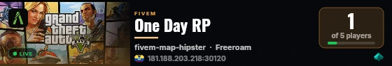 One Day RP live status badge