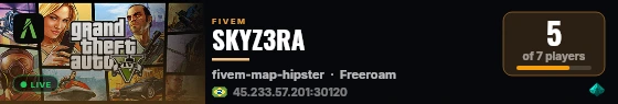 SKYZ3RA live status badge