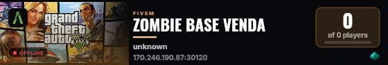 ZOMBIE BASE VENDA live status badge