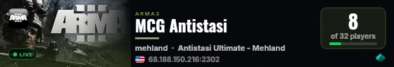 MCG Antistasi live status badge