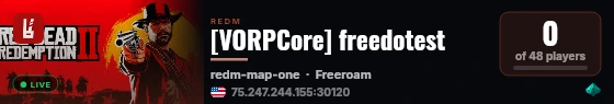 [VORPCore] freedotest live status badge