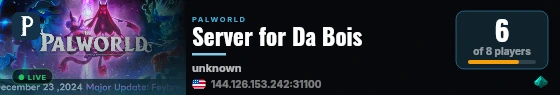 Server for Da Bois live status badge