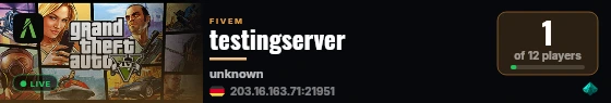 testingserver live status badge