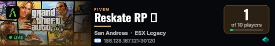 Reskate RP ✈️ live status badge