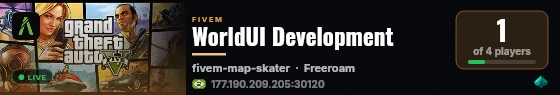 WorldUI Development live status badge
