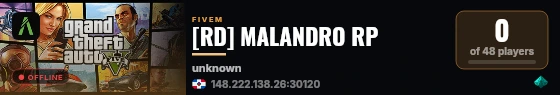 [RD] MALANDRO RP live status badge