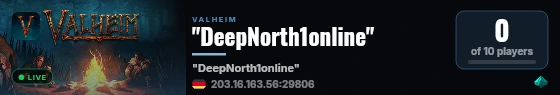 "DeepNorth1online" live status badge