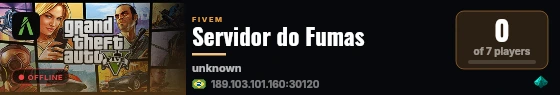 Servidor do Fumas live status badge