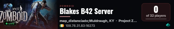 Blakes B42 Server live status badge