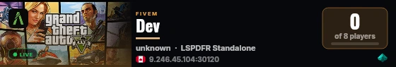 Dev live status badge