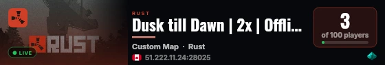 Dusk till Dawn | 2x | Offline Protection | 5% Upkeep | No BP Wi live status badge