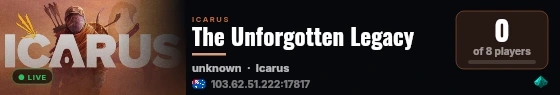 The Unforgotten Legacy live status badge