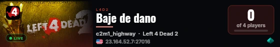 Baje de dano live status badge