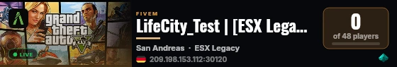 LifeCity_Test | [ESX Legacy] live status badge