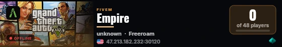 Empire live status badge