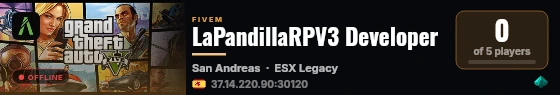 LaPandillaRPV3 Developer live status badge