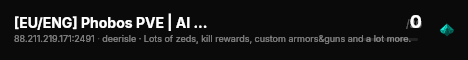 [EU/ENG] Phobos PVE | AI | Loot+ | Guns+ | Slots+ | Events | live status badge