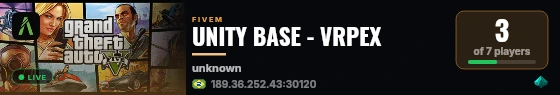 UNITY BASE - VRPEX live status badge