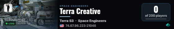 Terra Creative live status badge