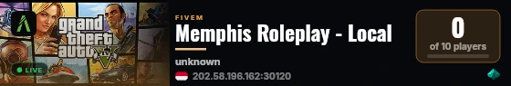 Memphis Roleplay - Local live status badge