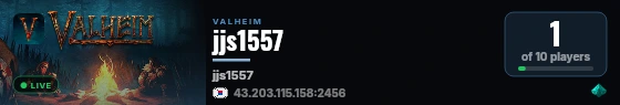 jjs1557 live status badge