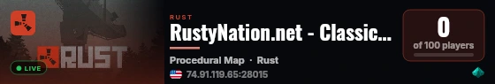 RustyNation.net - Classic Rust live status badge