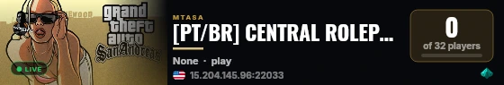 [PT/BR] CENTRAL ROLEPLAY live status badge